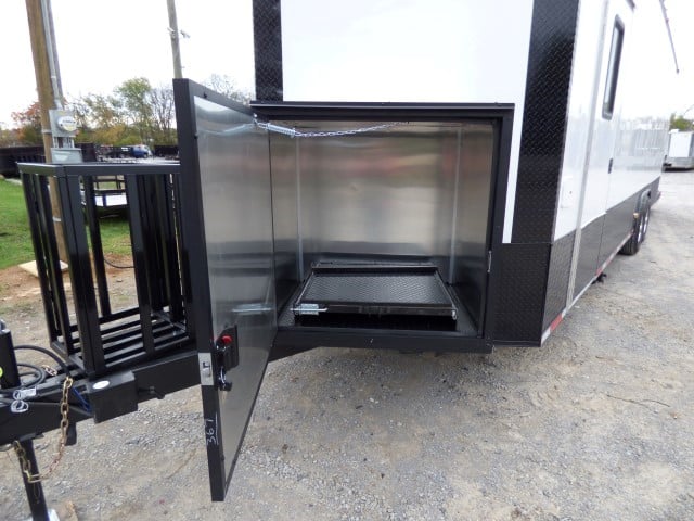 8.5' x 28' White Catering Event Trailer Concession Food Trailer