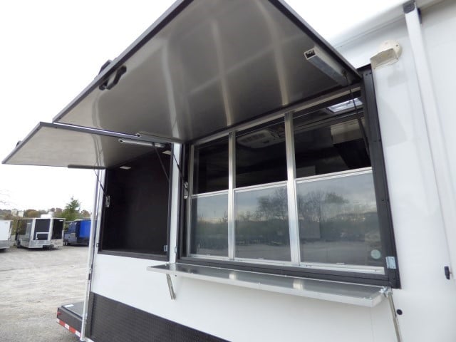 8.5' x 28' White Catering Event Trailer Concession Food Trailer