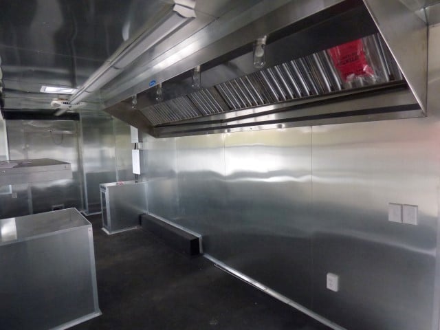 8.5' x 28' White Catering Event Trailer Concession Food Trailer