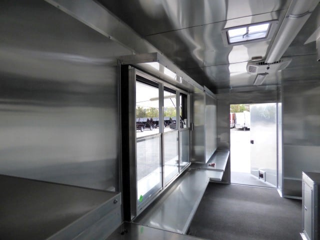 8.5' x 28' White Catering Event Trailer Concession Food Trailer