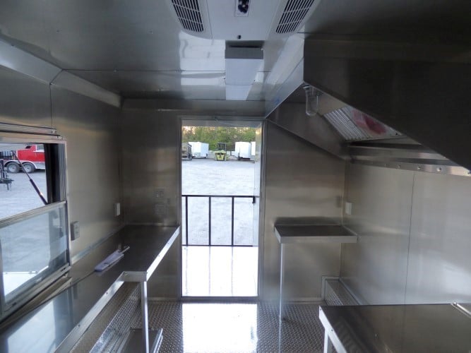 8.5' x 18' Concession Trailer Black Catering Event