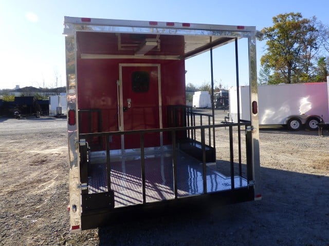 8.5' X 20' Red BBQ Event Catering Concession Food Trailer