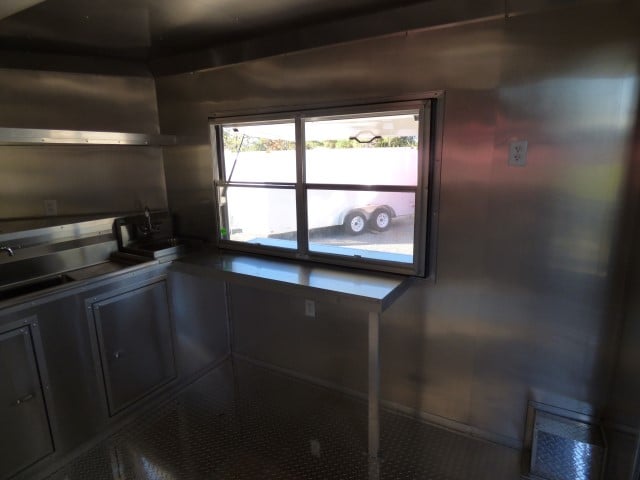 8.5' X 20' Red BBQ Event Catering Concession Food Trailer