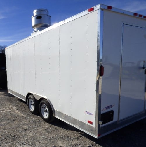 8.5' x 18' Concession Trailer White Catering Event