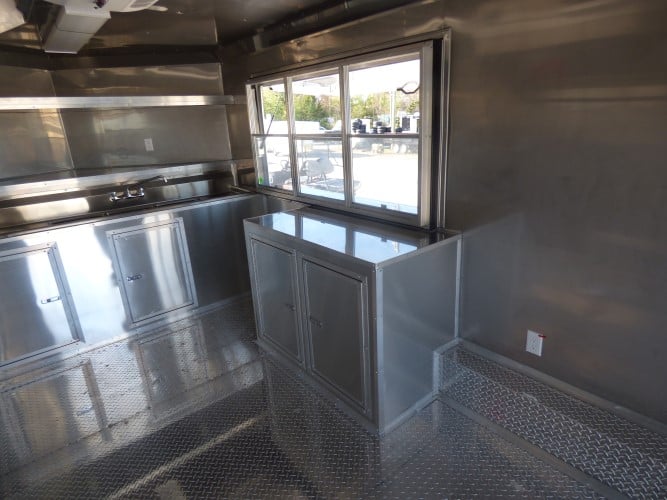 8.5' x 18' Concession Trailer White Catering Event