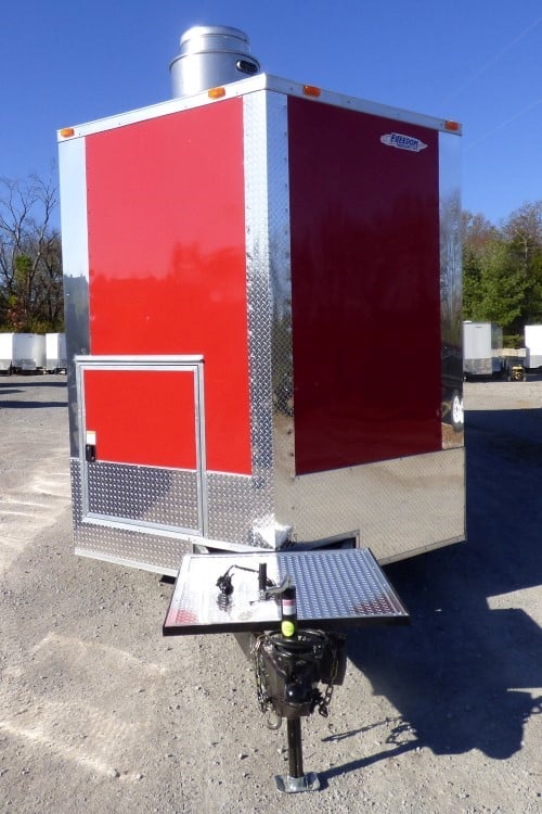 8.5' x 28' Concession Food Trailer Red Catering Event