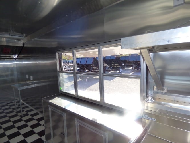 8.5' x 28' Concession Food Trailer Red Catering Event