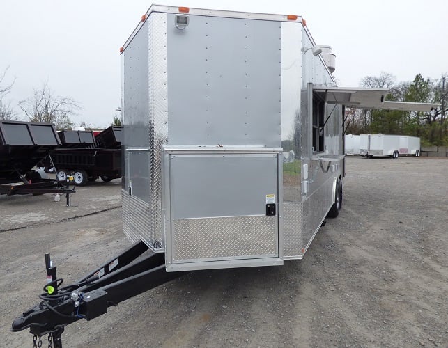 8.5' x 24' Silver Frost Catering Event Concession Food Trailer