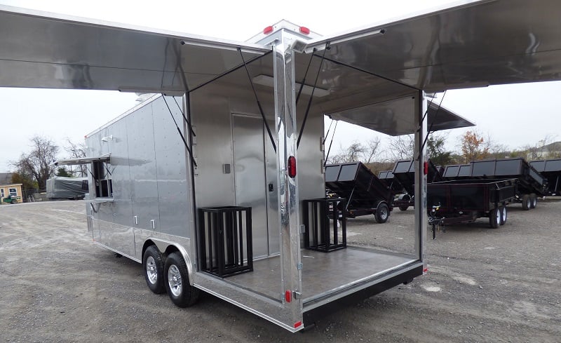 8.5' x 24' Silver Frost Catering Event Concession Food Trailer