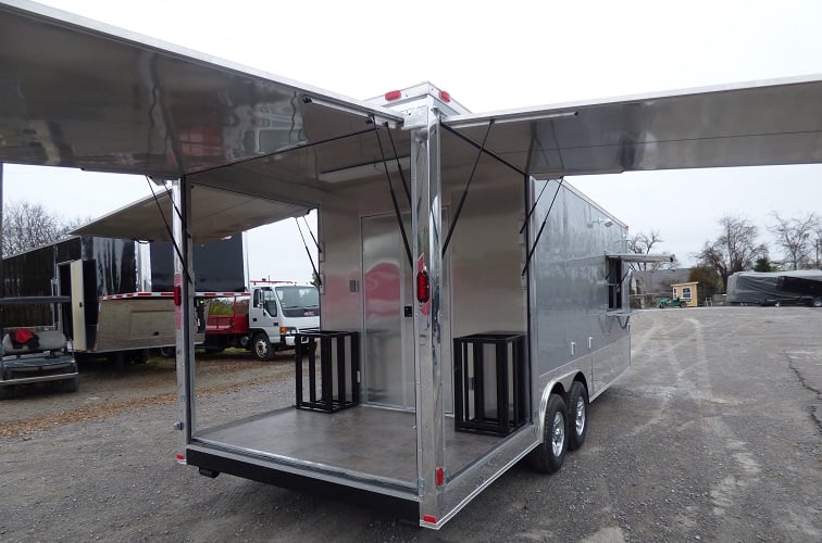 8.5' x 24' Concession Food Trailer Silver Frost Catering Event