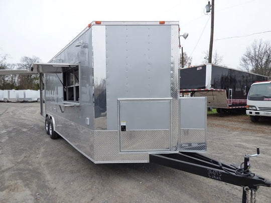 8.5' x 24' Silver Frost Catering Event Concession Food Trailer