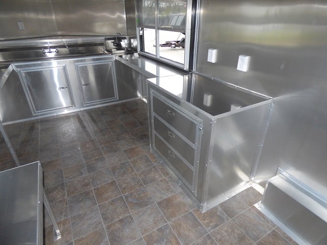 8.5' x 24' Concession Food Trailer Silver Frost Catering Event