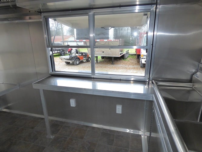 8.5' x 24' Concession Food Trailer Silver Frost Catering Event