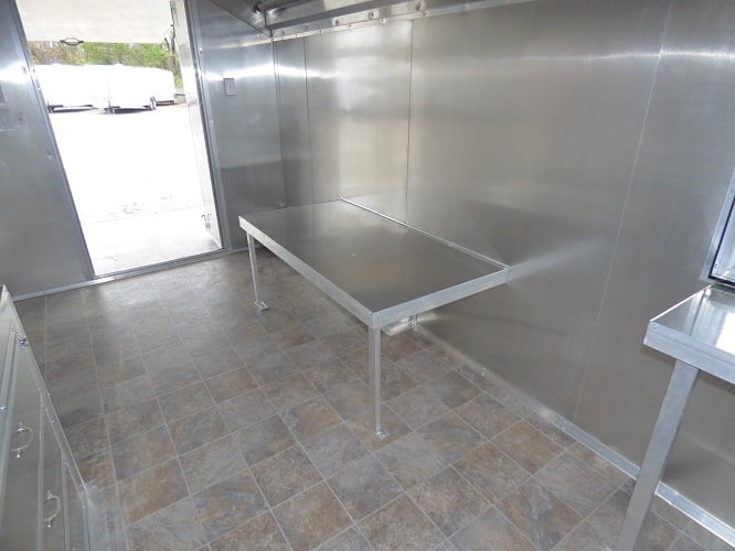 8.5' x 24' Concession Food Trailer Silver Frost Catering Event