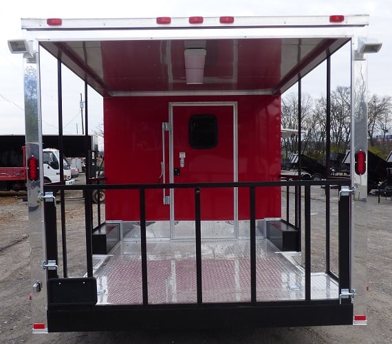 8.5' x 22' Concession Food Trailer Red Catering Event