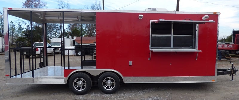 8.5' x 22' Concession Food Trailer Red Catering Event