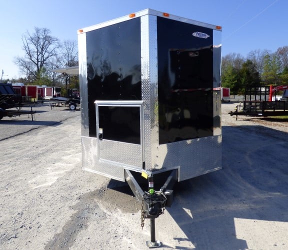 8.5' x 28' Black Catering Event Concession Food Trailer