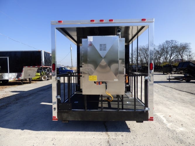 8.5' x 28' Black Catering Event Concession Food Trailer