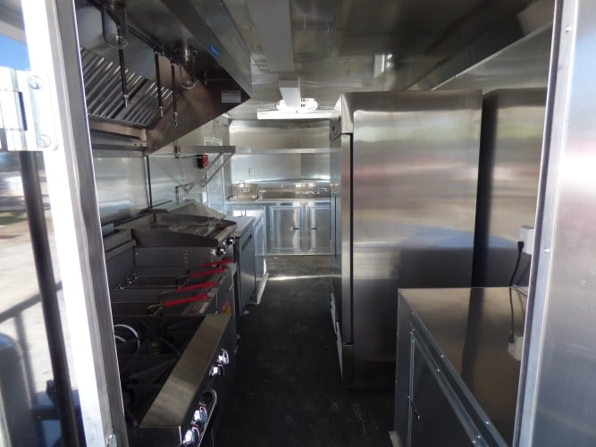 8.5' x 28' Black Catering Event Concession Food Trailer