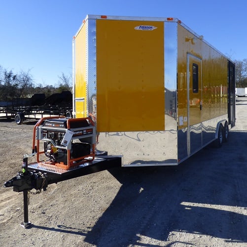 8.5' x 22' Yellow Concession Food Trailer