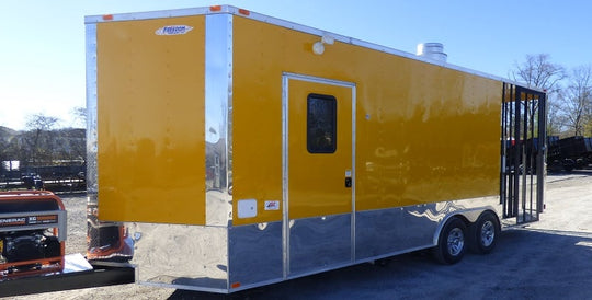 8.5' x 22' Yellow Concession Food Trailer