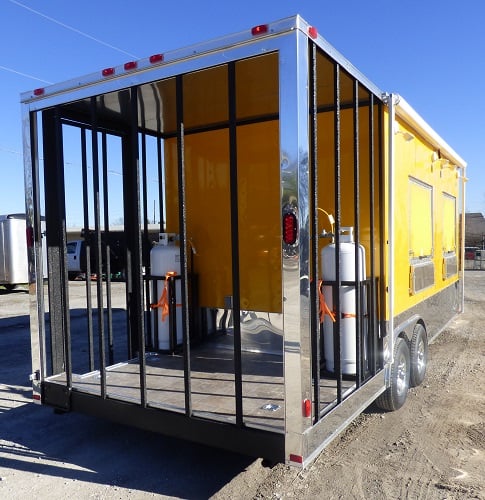 8.5' x 22' Yellow Concession Food Trailer