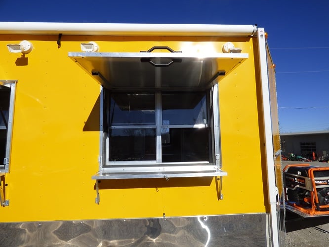 8.5' x 22' Yellow Concession Food Trailer