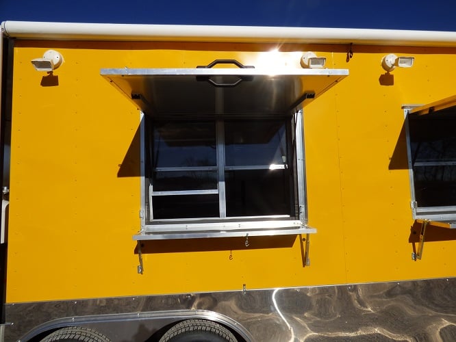 8.5' x 22' Yellow Concession Food Trailer