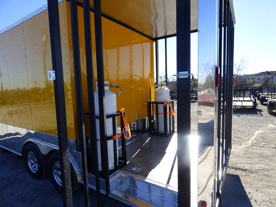 8.5' x 22' Yellow Concession Food Trailer With Appliances