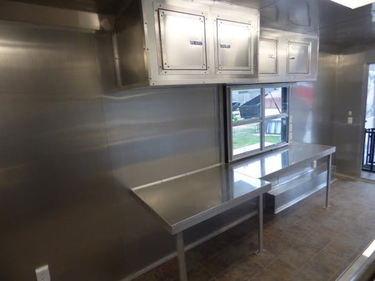 8.5' x 30' Concession Food Trailer Red BBQ Event Catering