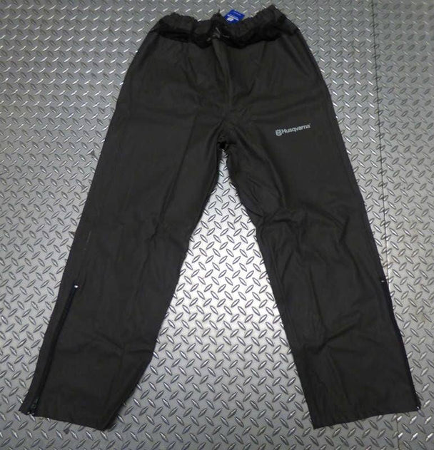 Husqvarna 523080558 Grey Nylon PU/PVC Elastic Rain Trousers - Size XLarge - SLE Equipment - 1