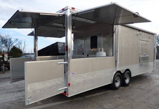 8.5' x 26' Concession Food Trailer Arizona Beige with Appliances