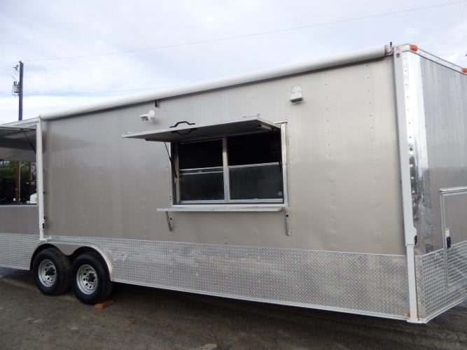 8.5' x 26' Concession Food Trailer Arizona Beige with Appliances