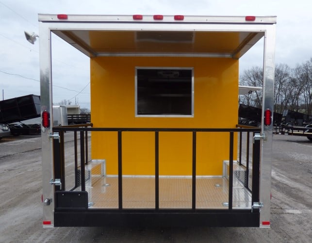 8.5' x 16' Concession Food Trailer Yellow Event Catering