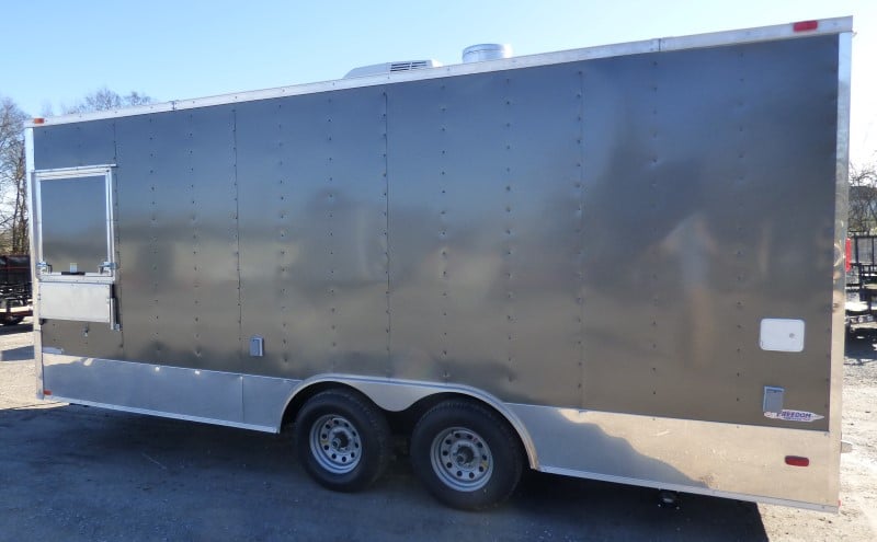 8.5' x 20' Concession Food Trailer Charcoal Grey Event Catering