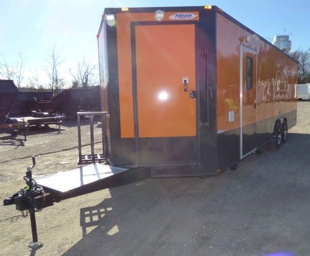 8.5' x 26' Concession Food Trailer Orange Event Catering