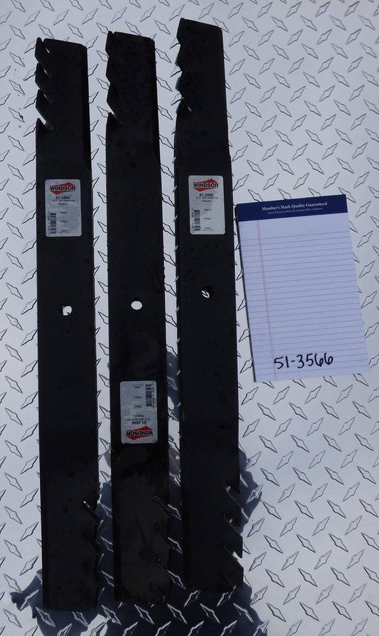 Set of 3 Gator Mulcher Grasshopper 320251 Bush hog 82325 Zero Turn Mower Blade - SLE Equipment - 2