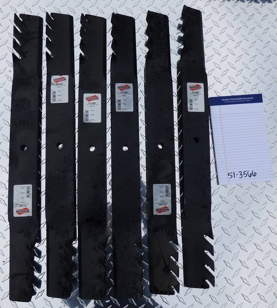 Set of 6 Gator Mulcher Grasshopper 320251 Bush hog 82325 Zero Turn Mower Blades - SLE Equipment - 2