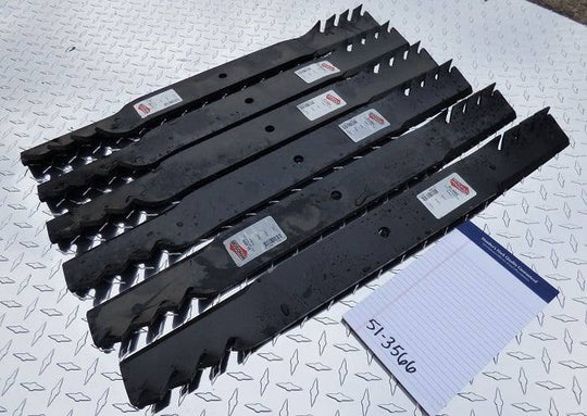 Set of 6 Gator Mulcher Grasshopper 320251 Bush hog 82325 Zero Turn Mower Blades - SLE Equipment - 1