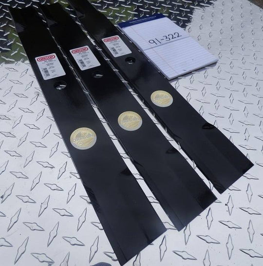 Oregon 91 - 322 Zero Turn Lawn Mower Blades - Set of 3 - SLE Equipment - 2
