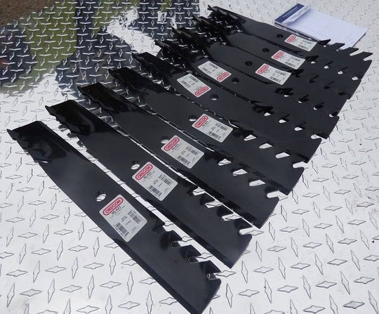 Oregon 90 - 423 Zero Turn Lawn Mower Blades - Set of 9 - SLE Equipment - 1