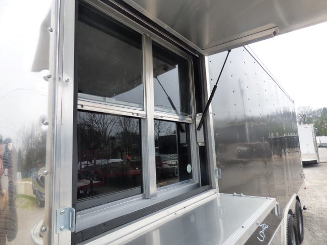 8.5' x 20' Concession Food Trailer Charcoal Grey Event Catering