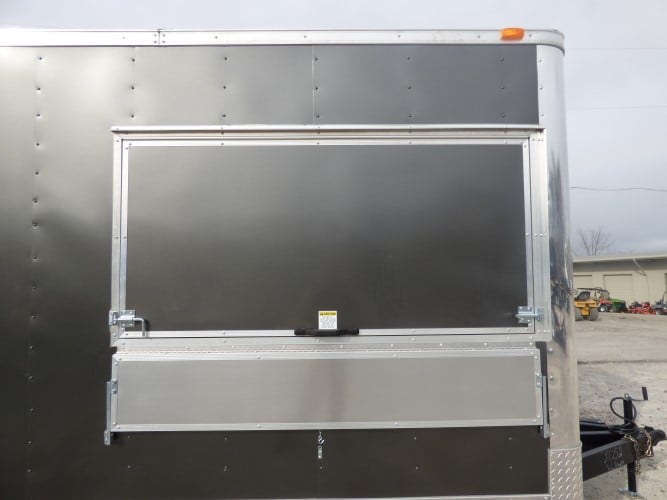 8.5' x 20' Concession Food Trailer Charcoal Grey Event Catering