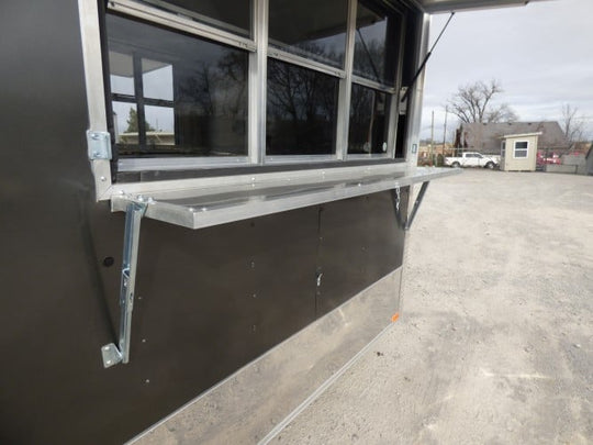 8.5' x 20' Concession Food Trailer Charcoal Grey Event Catering