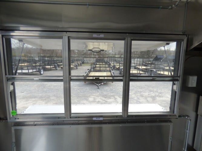 8.5' x 20' Concession Food Trailer Charcoal Grey Event Catering