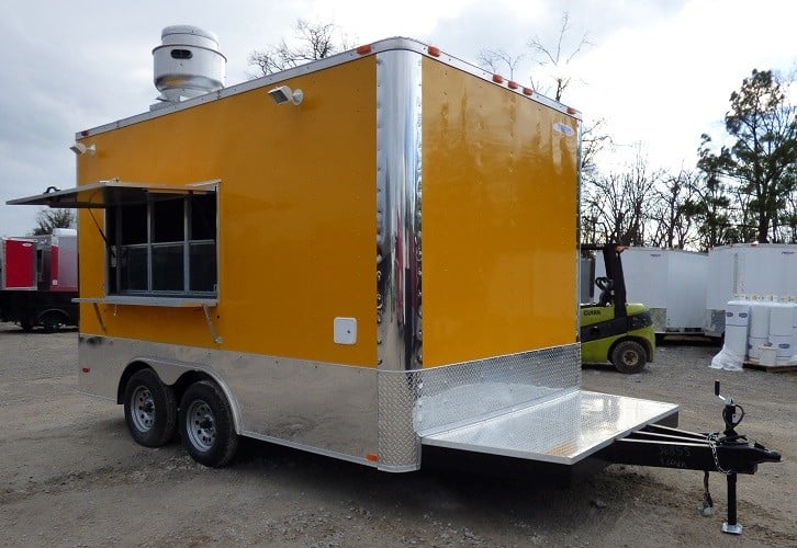 8.5' x 14' Concession Food Trailer Yellow Event Catering