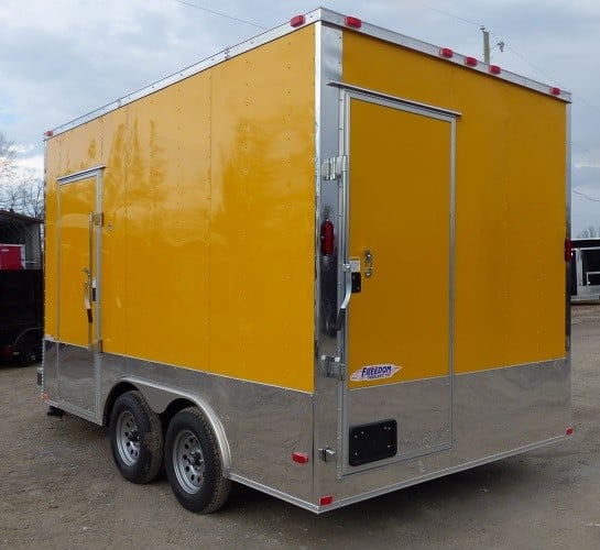 8.5' x 14' Concession Food Trailer Yellow Event Catering