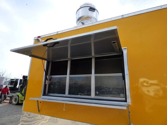 8.5' x 14' Concession Food Trailer Yellow Event Catering