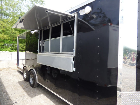 8.5' x 20' Concession Food Trailer Black Pizza Event Catering