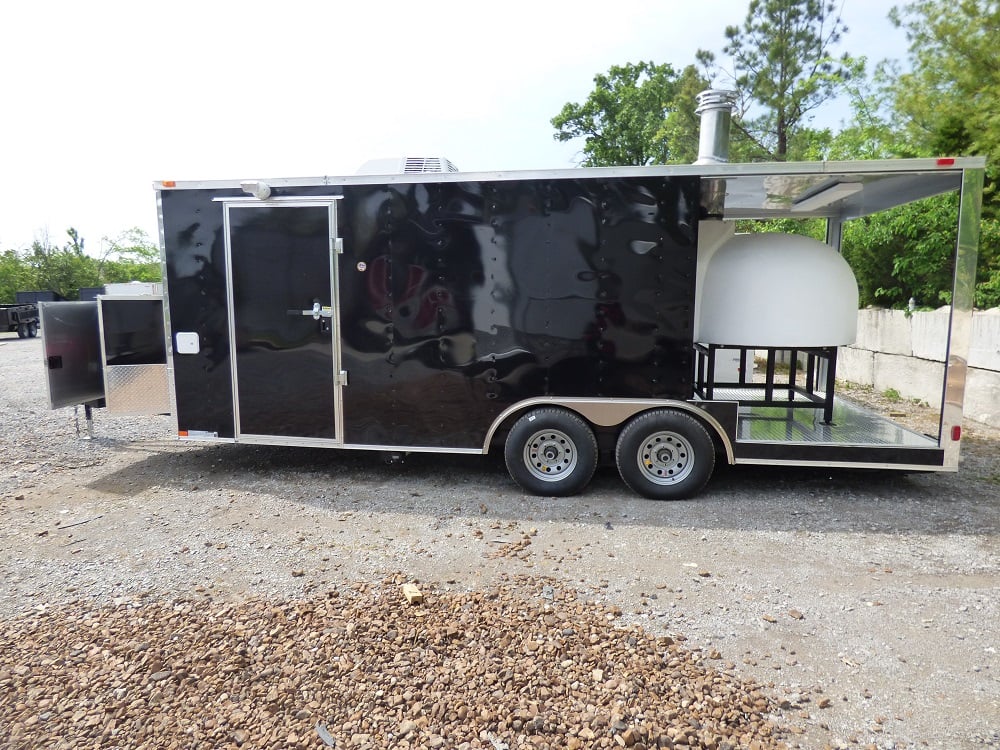 8.5' x 20' Concession Food Trailer Black Pizza Event Catering